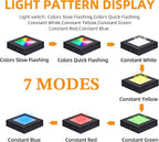EUSTUMA LED Light Base Square Display Stand In A Variety of Colors,Lighted Up Stand Color Changing LED for 3D Glass Crystal Art,Holiday Party Decoration. (Small black, Small)