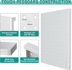 EVERHANGER Metal Pegboard Display Stand, Freestanding Tabletop Pegboard Display for Craft Shows & Fairs, 12"X16", 2pcs Gray