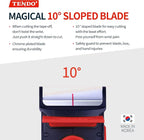 Heavy Duty Shipping Tape Dispenser: TENDO° Essential Line – Reusable, Replaceable, Eco-Friendly 2’’ Master Piece Dispenser for Pros with Patented 10° Sloped Chromium Blades - P-2200 (4th Gen.)_Red
