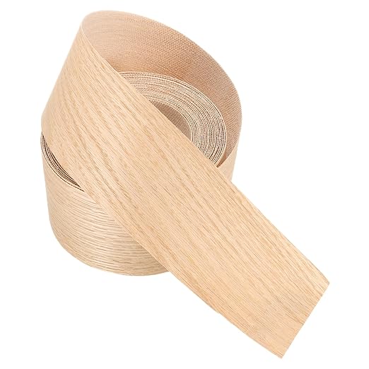 PATIKIL Red Oak Edge Banding, 3 in x 25 ft Wood Veneer Tape, Pre-glued Flexible