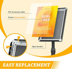 Sign Holder Sign Holder Stand Sign Stands for Display 8.5 x11 Inches Sign Stand Adjustable Standing Sign Holder 360° Rotating Signage Stand for Restaurant , Business, Supermarket Indoor Outdoor Display（Black）