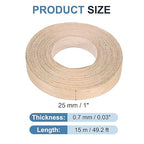 PATIKIL Red Oak Edge Banding, 1 in x 49.2 ft Wood Veneer Tape, Pre-glued Flexible
