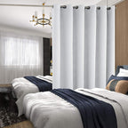 BGment Large Room Darkening Blackout Curtains Fashion Sliding Door Curtain 120 X 84 Inches, Wide Thermal Room Divider Window Curtain, 1 Panel, Greyish White, 84 Length X Wide 120