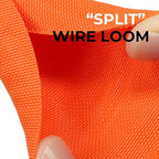 1/8 inch Split Braided Cable Management Sleeve for USB Cable Power Cord Audio Video Cable, Wire Loom Cord Protector from Cat Dog Chewing (Orange, 10FT)