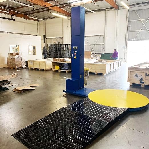 PEC Pallet Wrapping Machine Industrial Shrink Wrap Machines with Built-in Scale (CMJ+RAMP)