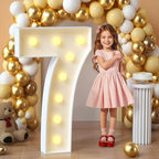 imprsv Marquee Light Up Numbers, Mosaic 3FT Marquee Numbers for 70th Birthday Decorations Anniversary Party Decor, Large 7 for Party Decorations (Need to Assemble)