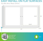 Ghent 36"x60" 2-Door Outdoor Enclosed Vinyl Bulletin Board, Shatter Resistant, with Lock, Satin Aluminum Frame - Ebony (PA23660VX-183), Made in the USA