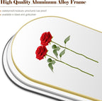 Arched Bathroom Mirror, 30"x48" Gold Arched Mirror for Bathroom, Wall Mounted Mirror, Gold Vanity Wall Mirror w/Metal Frame for Bedroom, Entryway, Living Room, Vertically Hanging