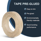 PATIKIL White Oak Edge Banding, 1 Inch x 25 ft Wood Veneer Tape Pre-glued Flexible Plywood Edge Banding with Hot Melt Adhesive for Furniture Restoration