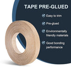 PATIKIL Red Oak Edge Banding, 3/4 Inch x 25 ft Wood Veneer Tape Pre-glued Flexible Plywood Edge Banding with Hot Melt Adhesive for Furniture Restoration