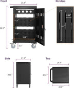 Laptop and Tablet Charging Cart, 35 Unit Device Mobile Charging Station for Chromebook, Tablet, Laptop, with Charging Port Screen Size Up to 16.3", Suitable for Office, Classroom, etc (Black)