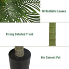 Palm Tree Artificial Tropical Plant 5FT Tall Faux Plants Indoor Fake Floor Plants Decorative Palm Tree Large Office Plant Artificial Palm Trees for Home House Decor
