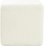 HomePop Cube Ottoman| HomePop Home Décor |Square Ottoman - Cream Boucle
