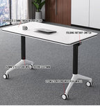 Conference Table Foldable Meeting Tables, Mobile Training Table with Wheels, Flip Top Rolling Seminar Meeting Tables for Office,Meeting Room,classr
