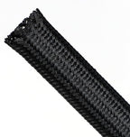 Polyamide Cable Sleeve, 10ft Flexible Expandable Braided Sleeving, Cable Management Sleeve for TV Computer Office Home Entertainment (Black, 1/4")