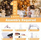 imprsv 4FT Marquee Numbers, DIY Light Up Numbers for 1st Birthday Decorations, Party Decor, Anniversary Party Decor, Pre-Cut Foam Board Kit