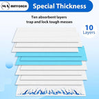 10 Count Swiffer Wet Pad Refills for Swiffer Power Mop Multi-Surface Cleaning, Made from Eco-Friendly Plant Fiber for Effective Cleaning