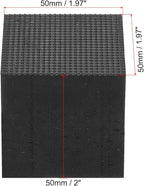 PATIKIL Rubber Anti-Vibration Pads, 4 Pcs Square Vibration Isolation Mats 1.97" x 1.97" x 2" for HVAC, Air Conditioner, Air Compressor, Washer, Dryer, Black