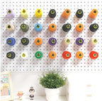HUHOLE Pegboard Hooks 2 Inch 50PC, Ideal Garage Organization, Wall Storage Tool Organizer, Fit 1/4" 1/8" Peg Board with Plastic Tip (Silver, 2 Inch)