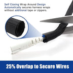 Automotive Wire Sheathing Split Wire Loom Braided Mesh Woven Cable Sleeve for Wires/Cable Cord Protector (3/8" - 48 Feet)