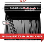 Simply Cool Black Stretch Wrap Industrial Strength Extra Thick 17.5" 1100 SqFt 80 Gauge (20 Micron) Shrink Wrap Roll for Moving Supplies, Furniture, Pallets, Plastic Wrap for Packing, Stretch Film