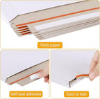 25 Pack 12.5x12.5 inch Rigid Mailer Self Seal Photo Document Mailers Stay Flat White Cardboard Envelopes White Photography Mailers for CD, Photos, Document