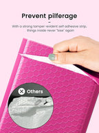 GSSUSA Pink Bubble Mailers 6X10 Inches 500 Pack, Padded Poly Bubble Mailer, Small Padded Envelopes Strong Adhesion Bubble Envelopes,Self-Seal Mailing Envelopes for Small Business,Package Supplies