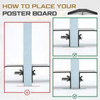 Tandefio 16 Pcs/4 Sets Spider Feet Board Sign Holder Base Adjustable Heavy Duty Metal Floor Mount Standing Sign Holder for Business Store Board Display Show (Base Only)