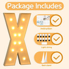 Marquee Letters 4 Feet Tall Large Light Up Letters X Happy Birthday Decorations Marry Me Engagement Party Decor Yellow Light Birthday Decorations Balloon Arch Kit Foam Sign X