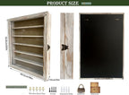 WANLIAN Large Shadow Box with Shelves, 16x20 Wooden Shadow Box Display Cabinet with Acrylic Window ，5 Removable Shelves and Linen Back ，for Displaying Photo Souvenir Collection（Rustic White）