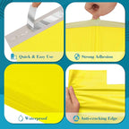 JinRuiKJ Poly Mailers with Handle 10x13 Inch 25 Pcs, Easy to Carry Packaging Bags for Small Business, Thank You Shipping Bags with Self Adhesive Strip, Tearproof and Waterproof - Yellow
