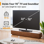 Perlegear Universal Swivel TV Stand Base for 32–70 inch TVs, Height Adjustable Table Top TV Stand with Tilt, Tempered Glass Base, Holds up to 88 lbs, VESA 400x400mm