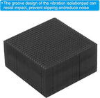 PATIKIL Rubber Anti-Vibration Pads, 4 Pcs Square Vibration Isolation Mats 1.97" x 1.97" x 1" for HVAC, Air Conditioner, Air Compressor, Washer, Dryer, Black