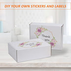 HORLIMER 12x9x4 inches Shipping Boxes Set of 50, White Medium Corrugated Cardboard Box Literature Mailer