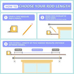 Curtain Rods for Windows 16 to 88 Inches Adjustable Length 1 Inch Diameter Window Curtain Rod with Aluminium End Cap, Antique Bronze