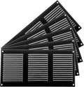 Repa Market 5-Pack 12x6 Inch Air Vent Cover/Black Galvanized Steel Louvered Grill Cover with Mesh Screen/Wall or Ceiling Vent/Durable Flush Mount HVAC Register for Indoor and Outdoor Ventilation