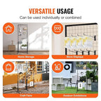 VEVOR 2 x 5.6 in Grid Wall Panels, 2 Packs Wire Gridwall Display Racks Tower with T-Base, Floorstanding Double Side Gridwall Panels, Retail Display with Extra Clips and Hooks for Art Craft Shows