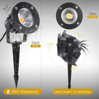Led Landscape Light High Power 18W ,120V AC ,Warm White Waterproof Landscape Spotlights for Yard,Patio,Lawn, Wall, Flood,Driveway (2 Packs)