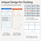 Time Clocks for Employees Small Business, Auto-Align Time Clock, 6 Punches per Day Time Machine, Clock in Machine for Employees with 50 Time Cards and 1 Ink Ribbon