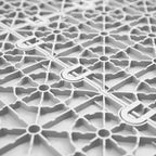 FlooringInc's Nitro 12"x12" Snap-Together Garage Floor Tiles, Non-Slip Interlocking Plastic Floor Mat, Coin Pattern, Arctic White, 24 Tiles, 24 Sq/Ft