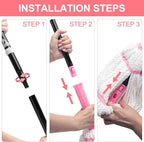 KeFanta Self Wringing Twist Mops for Floor Cleaning, Microfiber Floor Mop with Wringer, 57 " Long Handle Easy Wringing Mop for Hardwood Commercial Household Clean