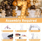 imprsv 4FT Marquee Numbers,DIY Light Up Numbers for 7th Birthday Decorations, Party Party Decorations,Anniversary Party Decor,Mosaic Number for Balloons Number 7,Pre-Cut Foam Board Kit