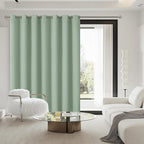 BGment Frosty Green Sliding Door Curtain 96 Inch Long - Wide Room Darkening Room Divider Curtain for Bedroom Privacy Themral Insulated Grommet Room Separator Curtain, 1 Panel, 100 X 96