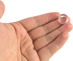 Small Clear Display Stand Ring Holder | 30 PCS (0.6 Inches) | Round Beveled Pedestal for Dragon Ball, Golf, Baseball, Egg, Spheres, Marble | Hold Up to 10lb | Perfect for Small Collections