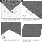 ALTRUISTIC Heavy Duty Commercial Carpet Tiles 24" x 24", 18 Pcs/72 sq ft (FlexLok tabs Included),Non-Slip Soft Square Carpet Floor Tile for Office Bedroom Living Room Kitchen Garage Gym (Blue)