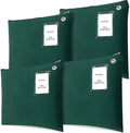4 Pcs Interoffice Mailer Canvas Transit Sack Zipper Bag 18" x 14" Large Zipper Pouch with Grommet Interoffice Mail Bag (Green)