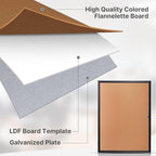 Outdoor Bulletin Board 38x28 Inch Enclosed Tamper-Proof Cork Notice Board with Rust-Resistant Aluminum Frame & Lock, Weatherproof for Hospital, Restaurant Kitchen, Office (Black Frame)