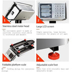 660lb Industrial Platform Scale Floor Weight Computing Postal Scale Digital Large Scale LB/KG Perfect Foldable for Postal Luggage Shipping Mailing Weighing Double-Sided Display