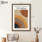 VCK 27x40 Brown Poster Frame 5 Pack, Wood Picture Frame with Exclusive Wood Grain, Wall Hanging