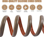 Floor Cord Cover Self Adhesive Cord Hider,10FT Cable Management, Extension Strip Protector for Wires, Prevent Cable Trips for Offices, Gyms, Exhibitions Cavity:0.3"(W) x 0.28"(H) Wood Walnut